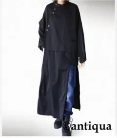 タグ付き未使用Antiqua ブラック ロングワンピース