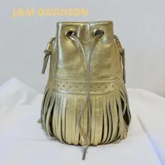 J＆M DAVIDSON カーニバル L ショルダー ハンドバック ゴールド
