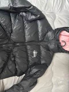 Stussy ダウンジャケット ブラック/ピンク S