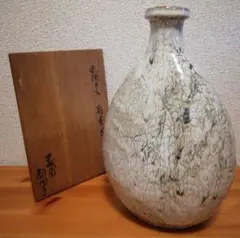 梅本健三作　乱網目文　扁壺　花入　共箱　本付　花瓶 2026年最新】梅本健三の人気アイテム - メルカリ