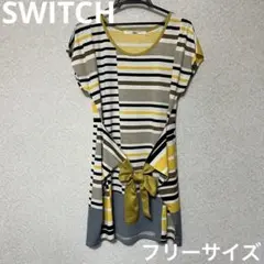 SWITCH ウエストリボン　ノースリーブ　トップス　チュニック　フリーサイズのサムネイル