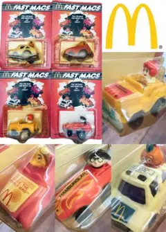 85' McDonald's FAST MACS 全4種セット 当時未開封レアのサムネイル