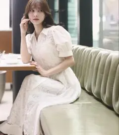 最終お値下げ　レースシャツワンピース