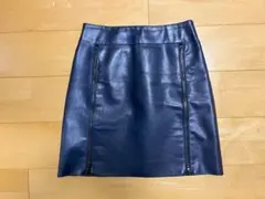 3.1 フィリップリム レザー スカート 紺のサムネイル