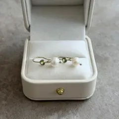 天然石♡ポップンキャンディ・プレシャスオパールのロングピアス14kgf 天然石♡ポップンキャンディ・プレシャスオパールのロングピアス14kgf