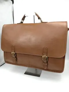 大容量【ゴールド金具】オールドコーチ　2wayショルダー　茶　A4 PC可 底鋲 大容量【ゴールド金具】オールドコーチ 2wayショルダー 茶 A4 PC可 底