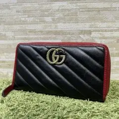 【激レア】GUCCI GGマーモント　ラウンドジップ長財布　廃盤　男女兼用