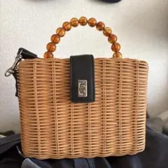 moussy かごバッグ 2way ショルダーバッグ ビーズハンドルのサムネイル