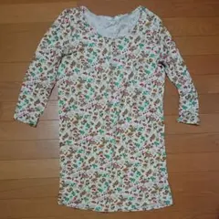 lowrys farm 小花柄ワンピース イエローベージュ