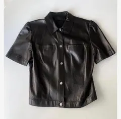 【lee様 専用】Prada Black Leather Jacket 46のサムネイル