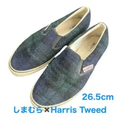 美品◆しまむら×ハリスツイード CLOSSHI スリッポン 26.5cm◆のサムネイル