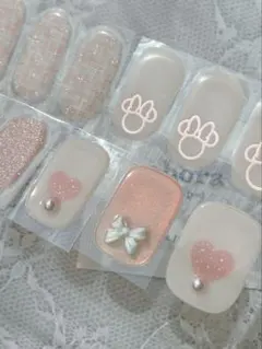 ohora N Minnie 15枚　ディズニーコラボ　リボン　パール