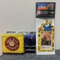 ズートピア　カードホルダー＆カードセット　缶バッジ　エコバッグ　クロウハウザー