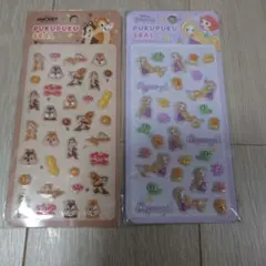 ディズニー ぷくぷくシール2枚セット