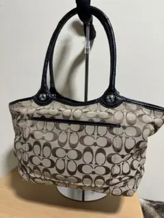 COACH コ一チト一トバッグF14385シグネチャーキャンバス肩掛けレディース