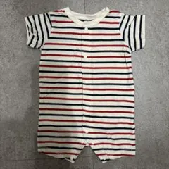 ストライプ 半袖　ロンパース　ボーダー　60〜70