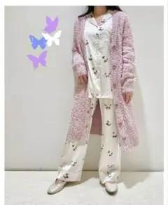ジェラートピケ メランジロングカーディガン