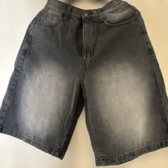 WEGO ブラックデニムハーフパンツ