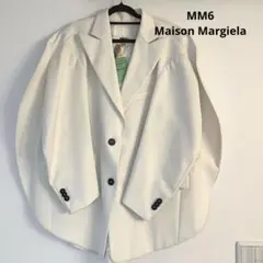 美品 MM6 ミリタリー ウォッシュド オーバーサイズジャケット モッズ