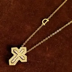 クラウンゴールド 十字架ネックレス スモールサイズ