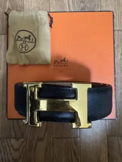 HERMES Hバックル ベルト ブラックのサムネイル