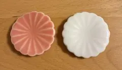 ＊菊型 箸置き 2個セット ピンク ホワイトのサムネイル
