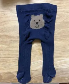 ベビーGAP ネイビー クマ刺繍 ベビータイツ ０〜12ヶ月用