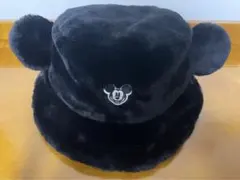 ミッキー ハット バケットハット ディズニー 帽子 ボア ファー もこもこ 黒