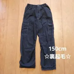 ブラック カーゴパンツ ゴムウエスト