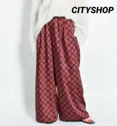 タイムセール♥CITYSHOP✨PRINT EASY パンツ ネイビー