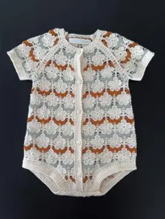 【8/1削除予定 】ZARA Baby 完売品 かぎ編みロンパース未使用のサムネイル