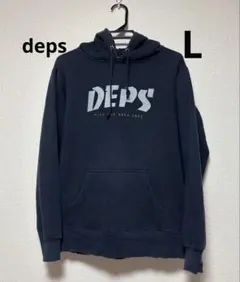 デプス　DEPS パーカー　ネイビー　フィッシング　釣り　メンズ　L