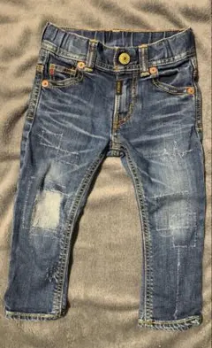 DOUBLE.B ダメージ加工デニム 90サイズ