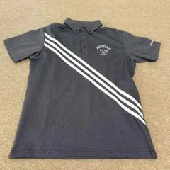 美品】adidas ビッグロゴ ポロシャツ ダークグレー L/G - メルカリ