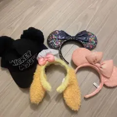 ディズニー　カチューシャ　キャップ　セット