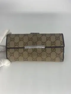 GUCCI GGキャンバス　二つ折り財布