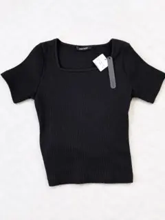 one way リブカットソー バックリボン ブラック　新品・未使用　タグ付きのサムネイル