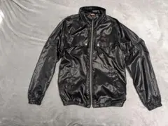 【PUMA】2WAY 取り外し可能 半袖 長袖 ウィンドジャケット 黒 サイズM