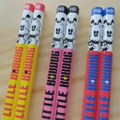 未使用 リトルボブドッグ HB 鉛筆 6本セット ときこネーム入り レトロ