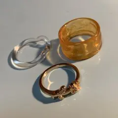 未使用　指輪　リング　ゴールド　3点セット