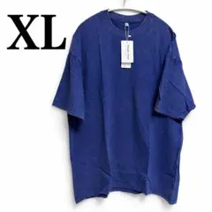 레트로 ブルー オーバーサイズ Tシャツ XL LLヴィンテージ加工