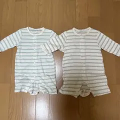 ベビー服　双子　50㎝〜60㎝　2点セット ボーダー
