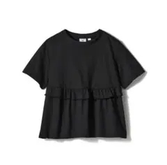 UNIQLO x CECILIE BAHNSEN GIRLS フリルT 黒のサムネイル