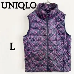 ユニクロ UNIQLO ダウンベスト タータンチェック ウルトラライトダウン