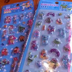 2枚セット　ディズニーぷくぷくシール　トイ・ストーリー&モンスターズ・インク