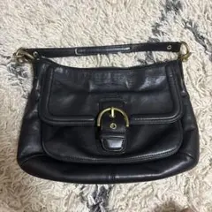 オールドコーチ 黒レザーバッグ