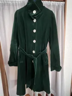 ロングコート　ベロア生地　Lサイズ
