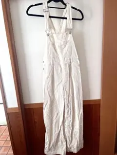 ホワイト サロペット M