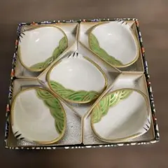 金彩 箸置き 5点セット 広 和食器 箱あり フタなし