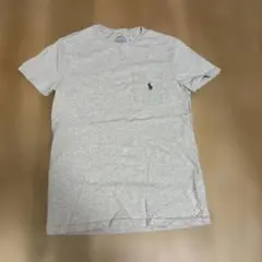 【美品】ポロ ラルフローレン ポケットTシャツ 半袖 グレー ワンポイント刺繍